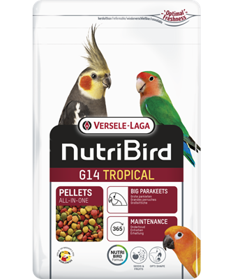 נוטרי בירד כופתיות טרופיקל תוכי בינוני Nutri Bird G14 במשקל 1 ק