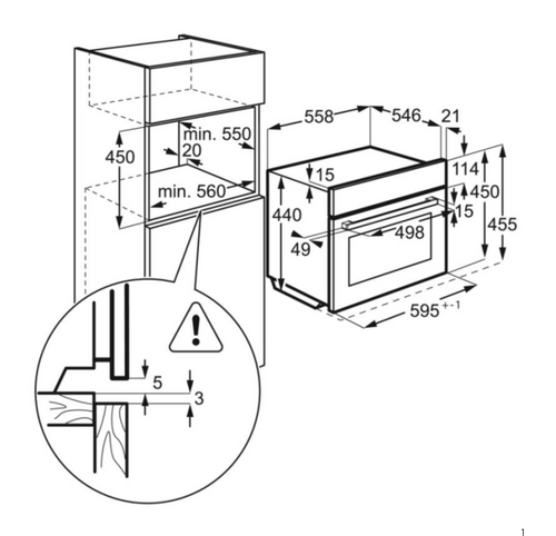 מיקרוגל עם תנור רב תכליתי דגם AEG KME761000M/B/W א.א.ג. נירוסטה/שחור/לבן