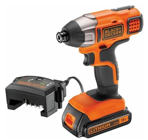מברגה נטענת 18V ואביזרים Black+Decker BDCIM18D1A-QW
