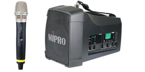 רמקול נייד נטען קל משקל 60W עם מיקרופון ידני מסדרת 5.8GHz, כולל נגן BT,USB ורצועת נשיאה