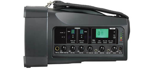 רמקול נייד נטען קל משקל 50W עם 2 מיקרופונים ידניים מסדרת 5.8GHz, כולל נגן BT,USB ורצועת נשיאה