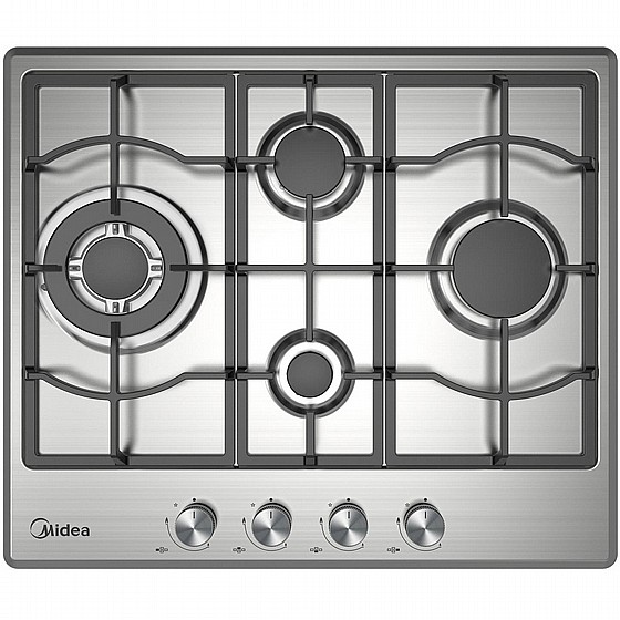 כיריים גז 4 להבות Midea מידאה 60SM097 6732 נירוסטה