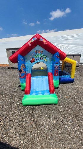 מתקן קפיצה מתנפח בינוני-בית הצעצוע: משטח קפיצה+מגלשה+בריכת כדורים | Jumpy Jump