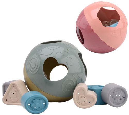 משחק כדור התאם צורה מביו-פלסטיק ממוחזר (מגוון צבעים)