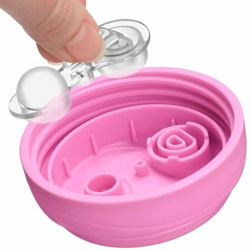 כוס שתיה עם פיה לא נוזלת לגיל 12 חודשים ומעלה - סגול גי'רף