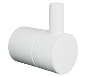 קולב בודד מבריק למגבות אמבטיה STYLO-4754-W לבן מט
