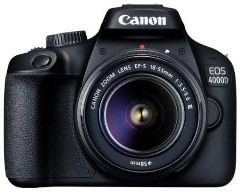 מצלמה דיגיטלית Canon EOS 4000D DSLR - צבע שחור + עדשת EF-S 18-55mm f3.5-5.6 III