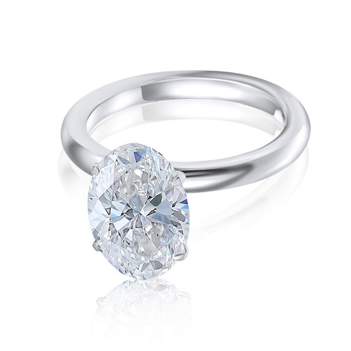טבעת אירוסין יהלום אובל 4.0ct זהב 14K