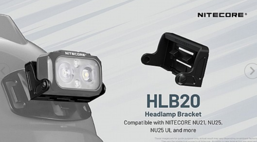 מתאם פנס לקסדה טקטית NITECORE - HLB20  NU25.NU21 