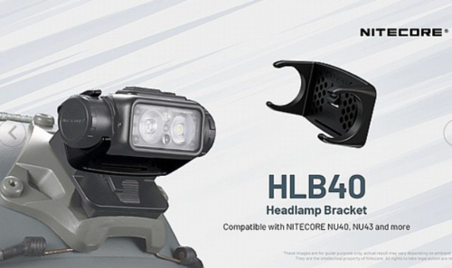 מתאם פנס לקסדה טאקטית NITECORE -HLB40 NU40.NU43 