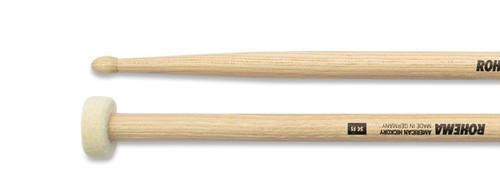 מקלות תופים קומבו 5CFS קצה עץ + קצה לבד 613222 | American Hickory lacquered teardrop tip and felt washer מבית ROHEMA (GERMANY)