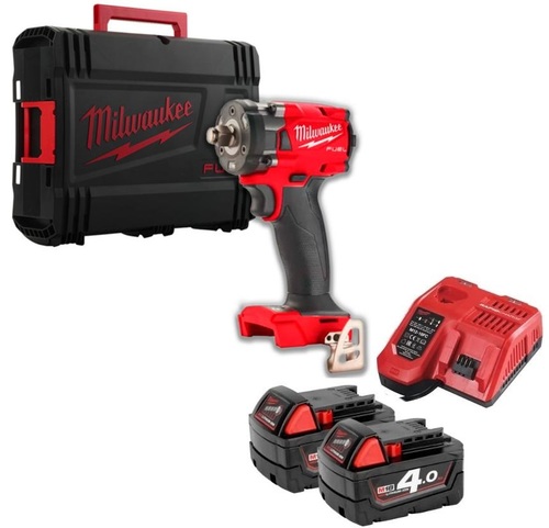 מפתח רטיטה 1/2 339 ניוטון FUEL כולל 2 סוללות 4AH מבית milwaukee