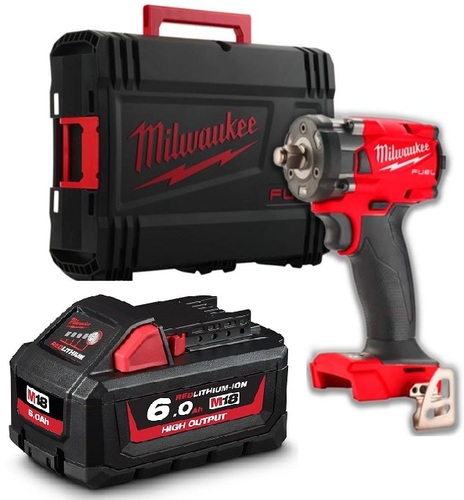 מפתח רטיטה 1/2 339 ניוטון FUEL כולל סוללה 6AH (ללא מטען) מבית milwaukee