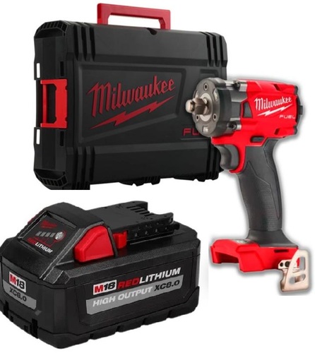 מפתח רטיטה 1/2 339 ניוטון FUEL כולל סוללה 8AH (ללא מטען) מבית milwaukee