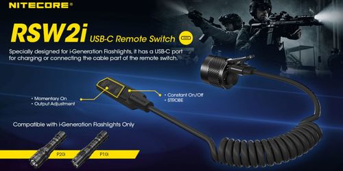 מתג לחיצה מרחוק לפנס NITECORE - RSW2i