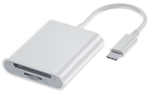 קורא כרטיסים Micro SD ו-SD לטלפון Type-C