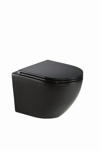 אסלה תלויה קצרה טורנדו שחור מט