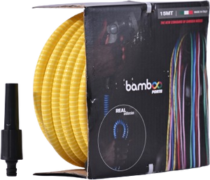 צינור גן 1/2 מ״מ, 15 מטר אורך איטלקי דגם BAMBOO FORTE - צהוב