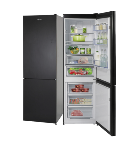 מקרר פוגיקום FJ-NF493GBE שחור ציפוי זכוכית בילד אין NF