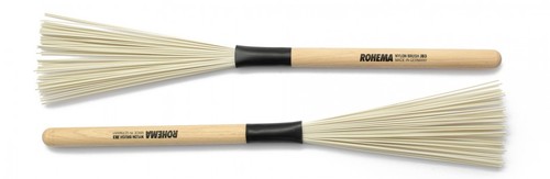 מברשות ניילון לתופים 61396 JB-3 American Hickory handle, nylon bristles מבית ROHEMA (GERMANY)