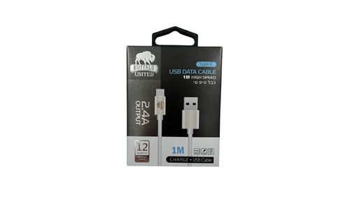 כבל C ל-USB באורך של 1 מטר
