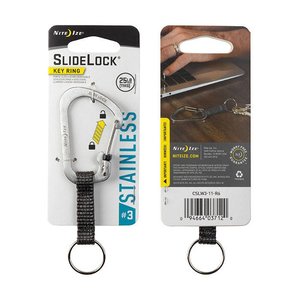 קרבינר #3 SLIDELOCK KEYRING NITELIZE - נירוסטה - STAINLESS