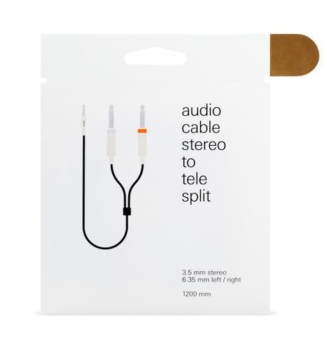 זוית נוספת Teenage Engineering textile audio cable 3.5 mm - 2x 6.35 mm