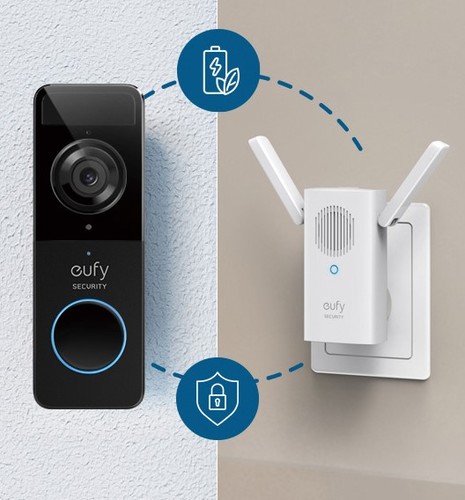 פעמון משולב מצלמת אבטחה Anker Eufy Slim 1080P