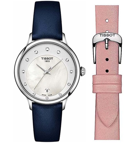 Tissot T1332101611600 לנשים יהלומים סט עם רצועה מתנה