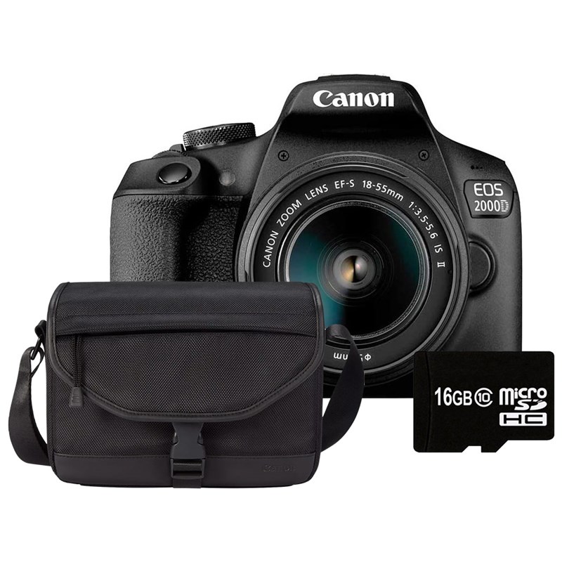 מצלמה Dslr (רפלקס) Canon Eos 2000d 18-55mm IS+SB130+16GB - קיט