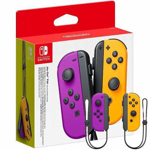Nintendo Switch JoyCons Purple/Orange  נינטנדו