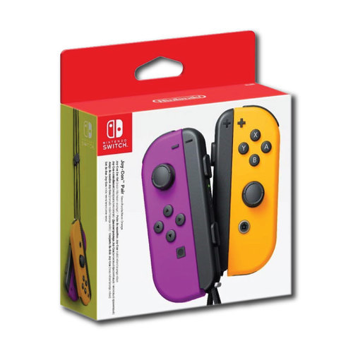 Nintendo Switch JoyCons Purple/Orange  נינטנדו