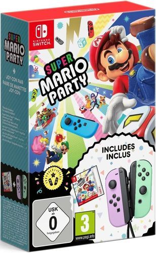  Super Mario Party JoyCons (Pastel Purple/ Pastel Green) ללא משחק !! נינטנדו