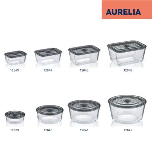 קופסת אחסון בינונית עם מכסה AURELIA