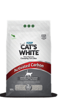 קטס וויט חול מתגבש עם פחם 10 ליטר CAT'S WHITE