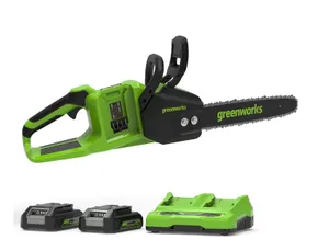 מסור שרשרת "14 (2X24V) 48V BL עם 2X2.0Ah + מטען Dual Port