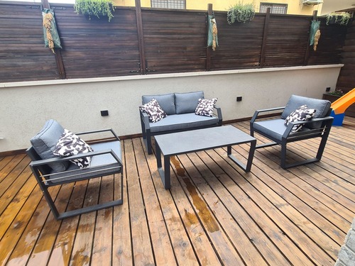 סט ישיבה מיוחד אלמניום שחור בלגי 