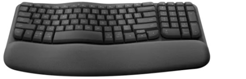 מקלדת אלחוטית ארגונומית Logitech Wave Keys - צבע שחור