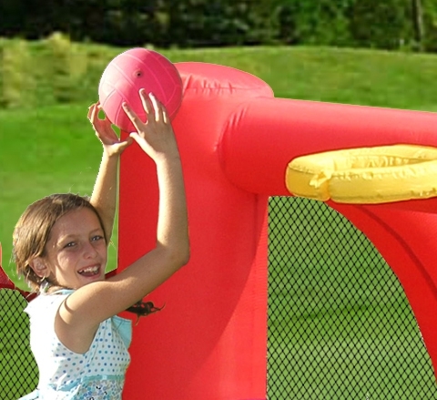 מתקן מתנפח מגרש כדורגל כדורסל וכדורעף Happy Hop דגם 9072