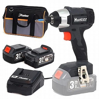 מברגת אימפקט BrushLess נטענת 18V | עם 2 סוללות 3Ah | מטען 3Ah ותיק בד 100312-014