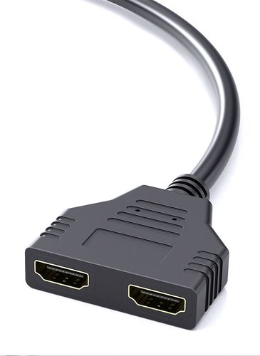 מתאם מפצל HDMI לשתי מסכים, כבל 20 ס