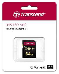 כרטיס זיכרון Transcend 64GB SDXC UHS-II SD 700S