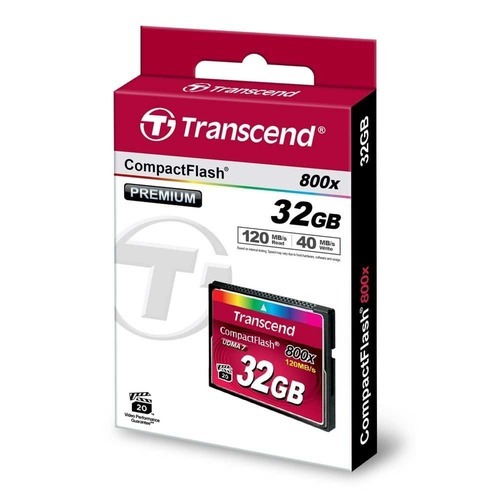 כרטיס זיכרון Transcend 32GB CF x800