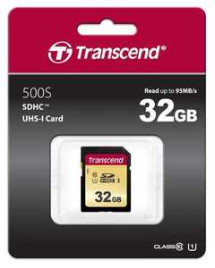 כרטיס זיכרון Transcend SDXC 32GB UHS-I 500S