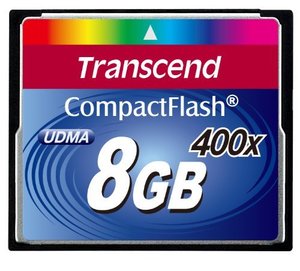 כרטיס זיכרון Transcend 8GB CF x400
