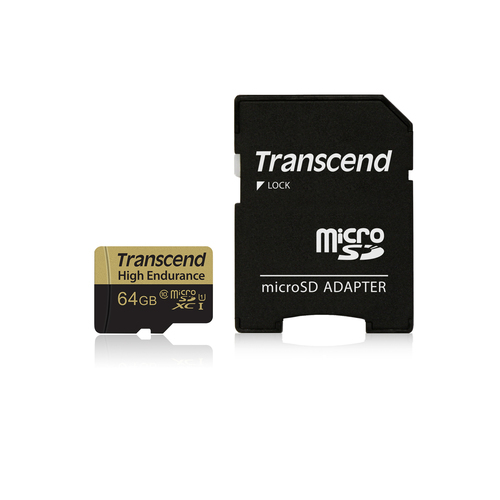 כרטיס זיכרון לצילומי וידאו Transcend 64GB microSDHC Class10