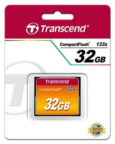 כרטיס זיכרון Transcend 32GB CF x133