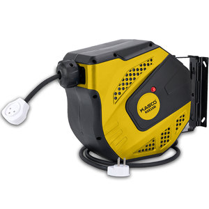 גלגלת אוטומטית תוף כבל חשמל 15 מטר כבל 3X2.5 מ"מ KASCO