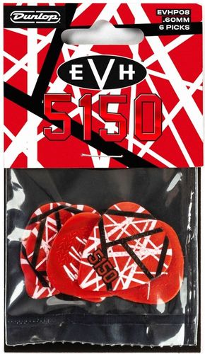 מארז עם 6 מפרטים DUNLOP EVH 5150 picks 0.6mm