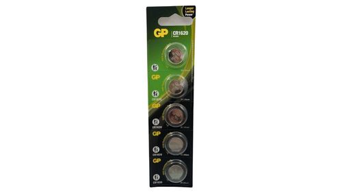 5 סוללות כפתור CR1620 Lithium לא נטענות של חברת GP